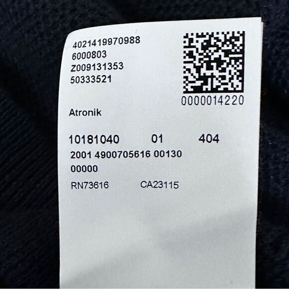 BOSS HUGO Boss Men’s V-neck Lightweight Navy Sweater Small  - Picture 10 of 15